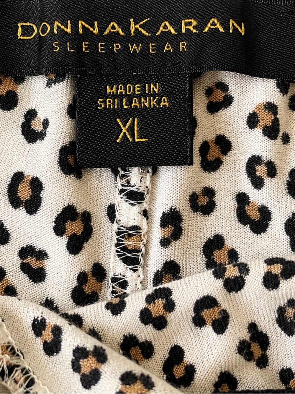 Donna Karan Leopard Pajama or Lounge Pants  XL - Picture 6 of 6
